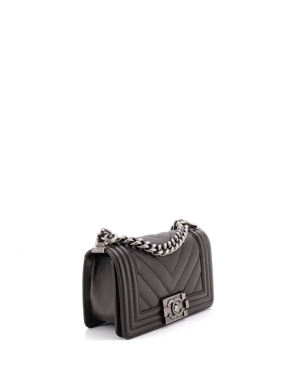 Chanel Boy Flap Bag Chevron Calfskin #321063C37B